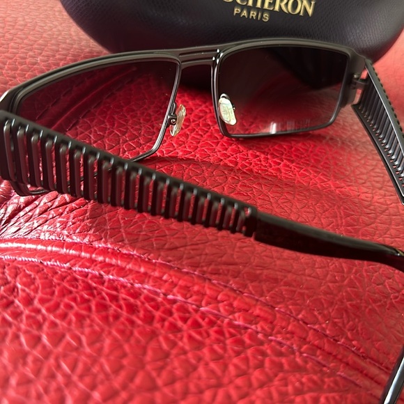 Boucheron Paris Bes 104.01 59-16-140 stunning gunmetal sunglasses - Picture 6 of 12